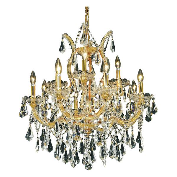 Elegant Lighting Royal Cut Clear Crystal Maria Theresa 13-Light 2801D27G/RC